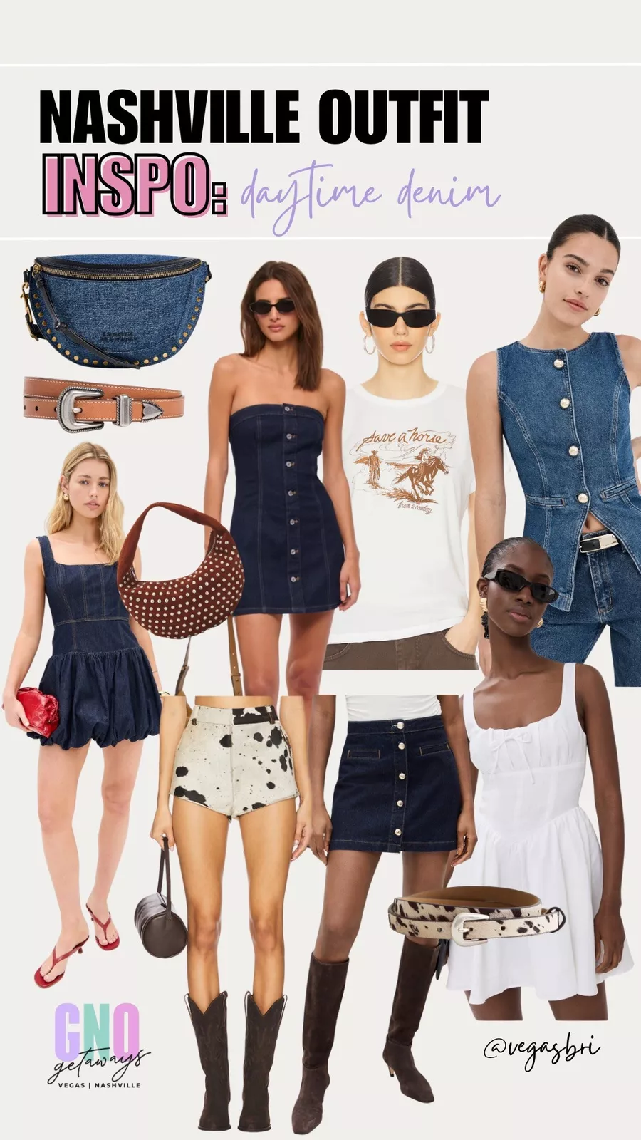 What to Wear in Nashville 9 Nashville Outfit Inspo Daytime Denim