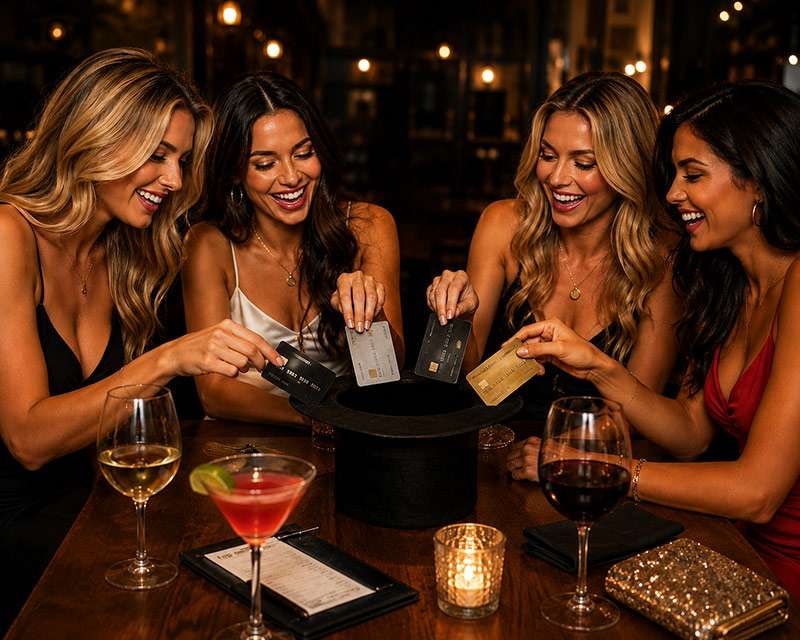 Girls Playing Card Roulette